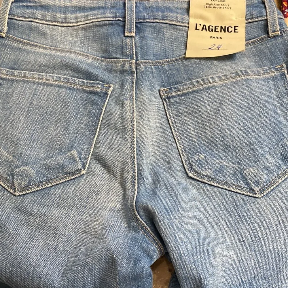 L’Agence NWT Taylor High Rise Denim Short- sz 24